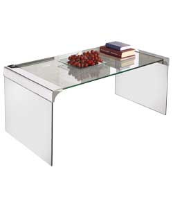 Hygena Contour Clear Glass Coffee Table
