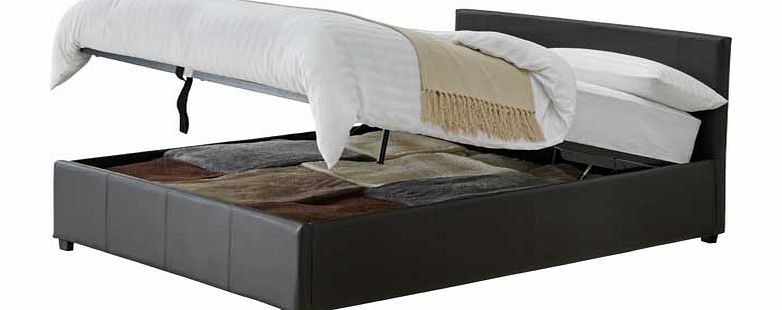 Hygena Otis Double Ottoman Bed Frame - Chocolate