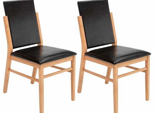 Riley Pair of Black Oak Chairs