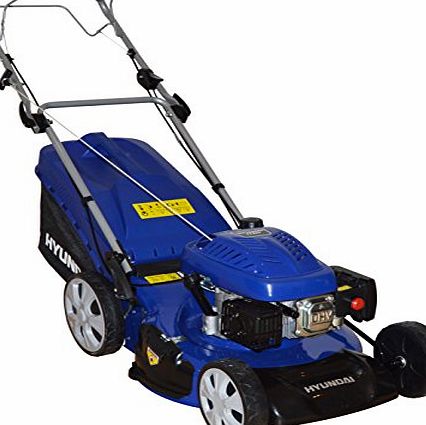 Hyundai 20`` (508mm) 173cc Self Propelled, 4 Stroke Petrol Lawn Mower With 70L Grass Bag HYM51SP 4-in-1 Mulching, Cutting, Collecting amp; Side Discharge