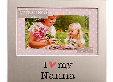 I Love My Nanna Aluminium 6 x 4 Photo Frame