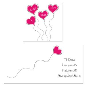 I Love You Balloons Card