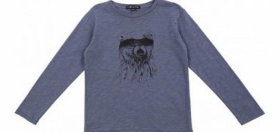 Denis bear t-shirt Grey blue `2 years,4 years,6