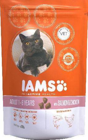 IAMS, 2102[^]0138507 Adult Cat Salmon Flavour 800g