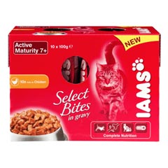 Cat Select Bites Active Maturity 100g 10 Pack