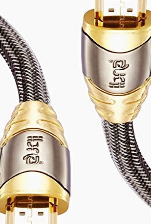 IBRA LUXURY GOLD High Speed 1 Meter Gold Plated HDMI to HDMI cable with 3D, Ethernet and Audio Return Channel,Version 2.0/1.4a (1m/3.2ft)