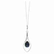Ice BRIGHT pendant, Sterling Silver Blue Crystal