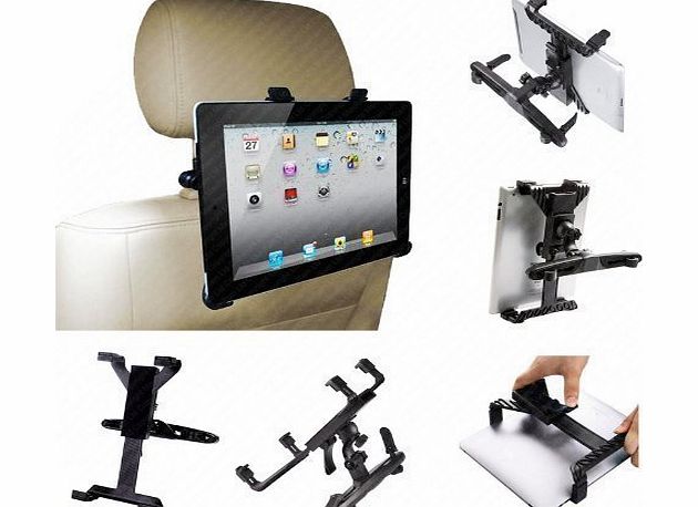 Universal Tablet (8-14``) In-Car Holder Mount Case with 360 Degree Rotation | Tablet Travel Entertainment Accessories by iChoose