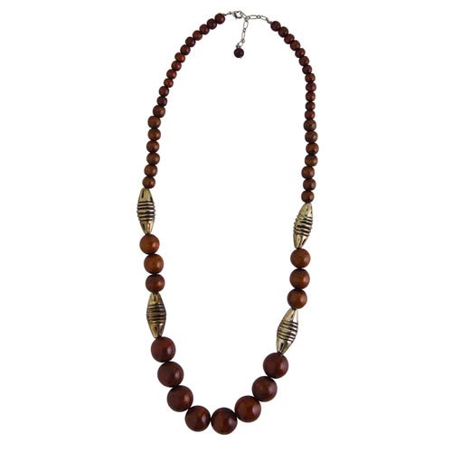 Icon Bead Wood Necklace