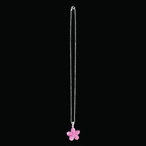 Icon Ladies Icon Frangipani Flower Necklace Pink