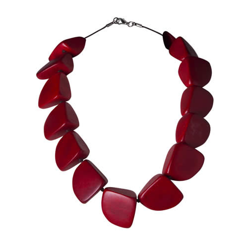 Icon Ladies Icon Short Bead Necklace Red