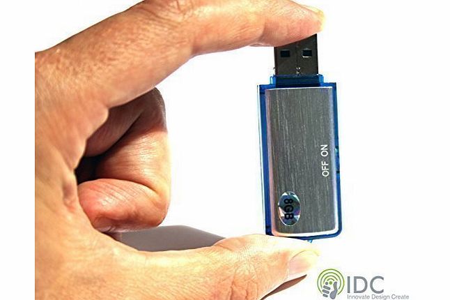 IDC - i-12 i-12 Premium Secret Spy Listening Device USB Dictaphone - 8GB - This simple device is disguised like a normal Flash Drive/Pen but really it is a secret recording device - Simple One Button Operation -