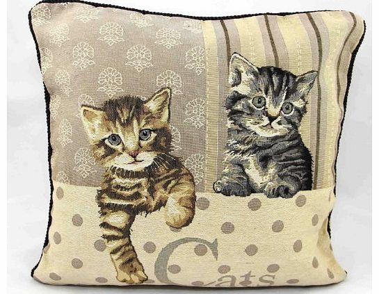 Ideal Textiles Cats Vintage Tapestry Cushion Covers 18`` x 18``
