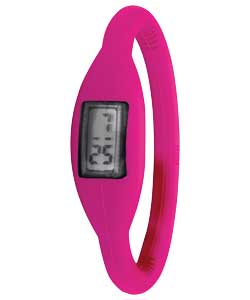 Unisex Pink Slim Digital Watch