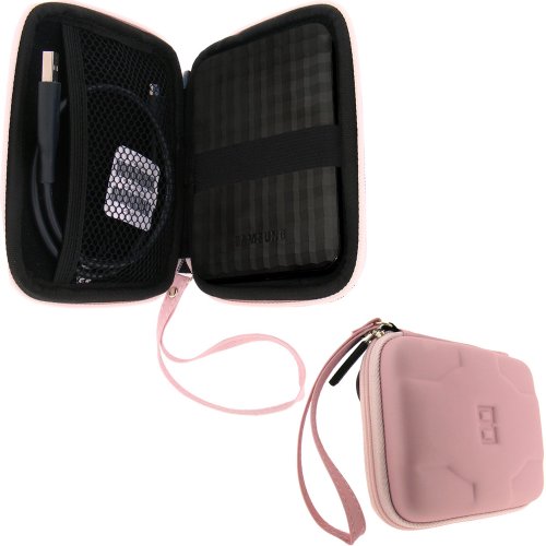 iGadgitz Pink EVA Hard Case Cover Suitable for Samsung M3 500GB, 1TB USB 3.0 Slimline 2.5`` Portable Hard Dri