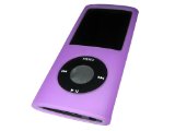 iGadgitz PURPLE Silicone Skin Case Cover for Apple iPod Nano 4th Gen Generation 4G new Nano-Chromatic 8gb and