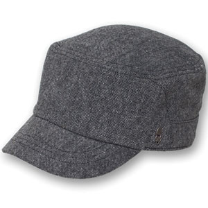 Tweed Comi Military cap - Grey Tweed