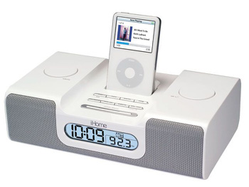 iHome Audio Clock Radio for iPod - iH5W - White