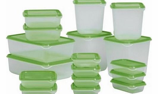  PRUTA Plastic Container / Food Storage Containers 17 Piece Set