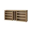 MALM 3-Piece Headboard/Bed Shelf Set