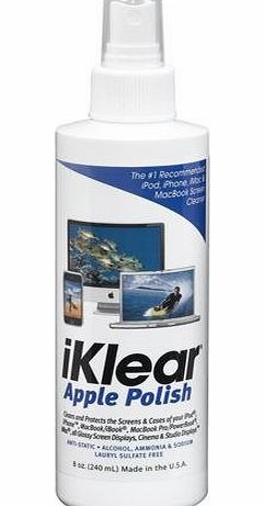 iKlear 8oz Cleaning Solution for Apple Devices, HDTVs, Plasma amp; LCD Screens in Spray Bottle