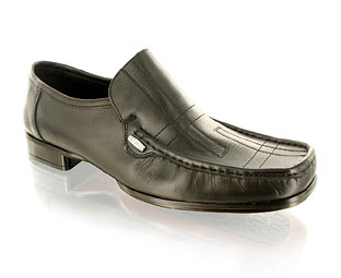 Leather Loafer With Stitch Detail - Size 13 - 14