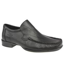 Ikon Male Paisley Stitch Loafer Leather Upper in Black, Tan