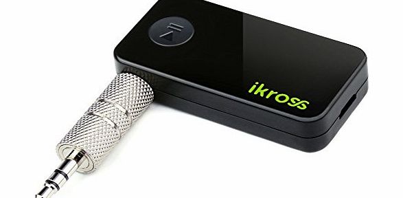 iKross Wireless Receiver, AUX Stereo Audio Music Streaming Receiver With Hands Free Calling and 3.5mm Stereo Output - Connect Your Bluetooth Enabled PC, iPhone, iPod, iPad, Tablets Or MP3 Player To Sp