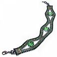 Green Swarovski Crystal Ethnic Bracelet