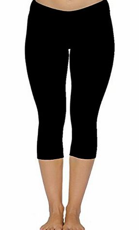 iLoveSIA Womens Tights Capri Yoga Workout Leggings Pants UK Size XL Black