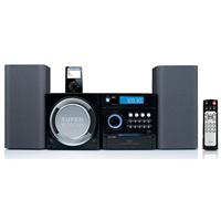 Mini MP3 Stereo System with iPod Docking Station: USB S/MMCSlot (Black)