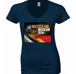 Supporting Germany Navy Womens T-Shirt