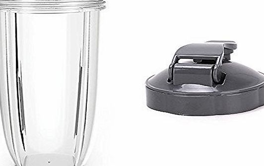 IMAAXX Nutribullet Colossus Cup 32oz - Flip Top Lid compatible with nutribullet 600/900