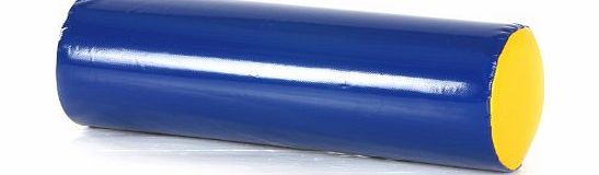 Soft Play Childrens Cylinder Shape Activity Toy - 610gsm PVC / High Density Foam - Blue amp; Yellow - 60cm x 20cm x 20cm