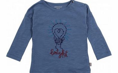 Bright heart bulb T-shirt Blue `3 months,6