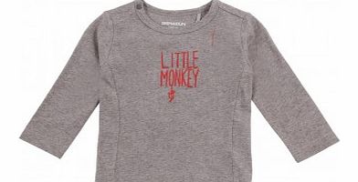 Little Monkey long sleeve T-shirt Heather grey