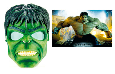 incredible hulk Power Glow Mask