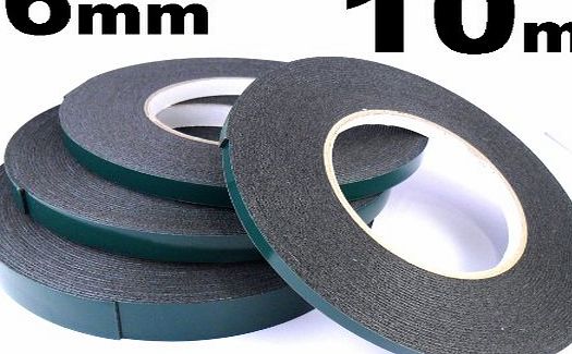 INDASA Double Sided Car Trim Moulding amp; Badge Tape- Strong Foam Adhesive- 6mm x 10m - FREE FIRST CLASS UK POSTAGE!