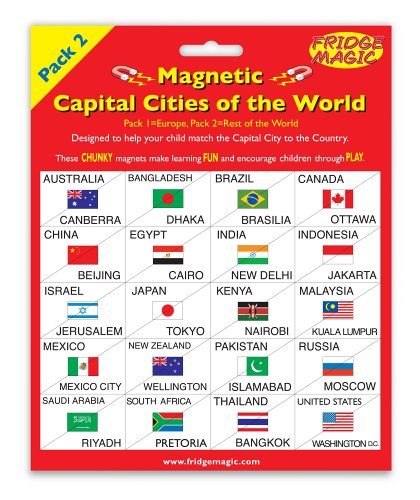 Indigo Worldwide Ltd Magnetic Flags & Capital Cities of the Rest of the World