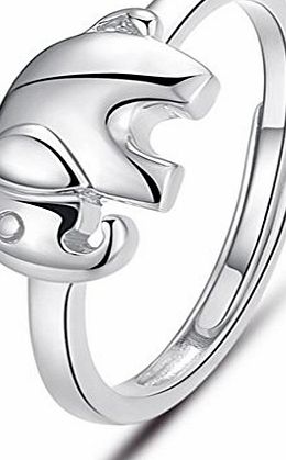 Infinite U Cute Elephant 925 Sterling Silver Women Adjustable Ring Size J to O Wedding/Engagement/Promise Ring Silver J