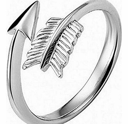 Fashion Angel/Cupids Arrow Couples/lovers Adjustable Rings Made of Silver Plated with Platinum. -Male/Female/Couples Options (Male)