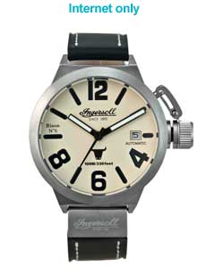 Bison Gents White Dial Watch