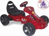 Red Power Go Kart with Full Face Play Helmet 6V