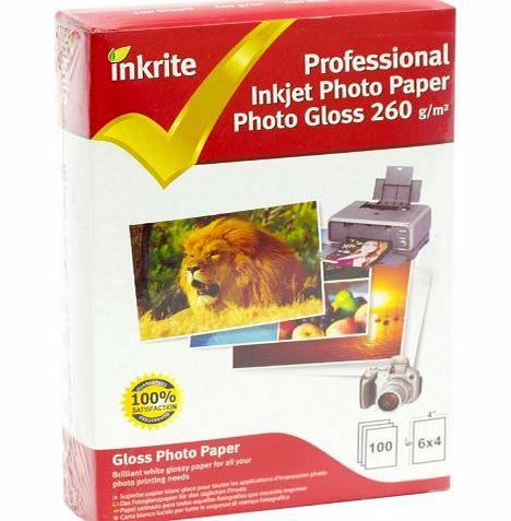 Inkrite Professional Inkjet Photo Paper 6x4 260gsm 100 sheets