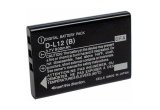 Hi quality Pentax D-L12 replacement lithium-ion rechargeable digital camera battery.