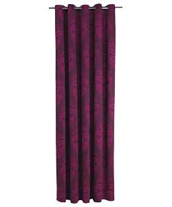 Damask Blackcurrant Lined Curtains - 46 x 72 inches