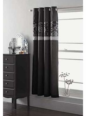 Inspire Jacquard Black Curtains - 168 x 183cm