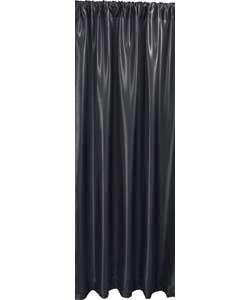 Satin Black Lined Curtains - 66 x 72