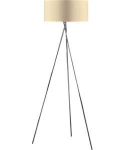 Tripod Floor Lamp - Ivory Chrome