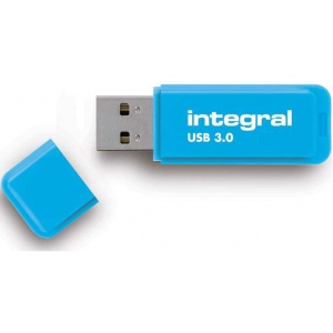 16GB Neon USB 3.0 Flash Drive - Blue
